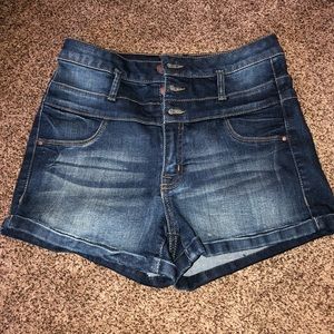 High Waisted Denim Shorts